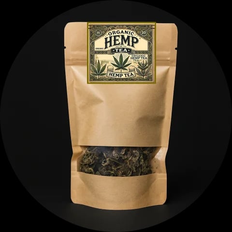 CBDITALY Hemp Tea Lemon Skunk CBD 7% 25g ekologiška kanapių arbata kraft užsandarinamas maišelyje