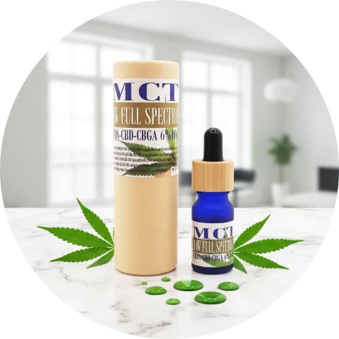 CBD+CBDA aliejus 6% RAW FULL SPECTRUM detalus vaizdas — neapdorotas kanapių maisto papildas CBDITALY