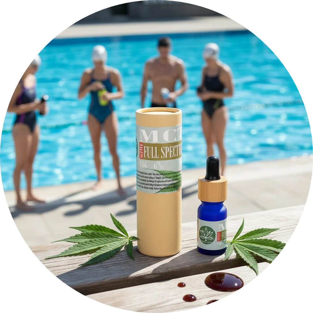 CBDITALY CBG Cannabis aliejaus 6% ACTIVE FULL SPECTRUM buteliuko detalus vaizdas