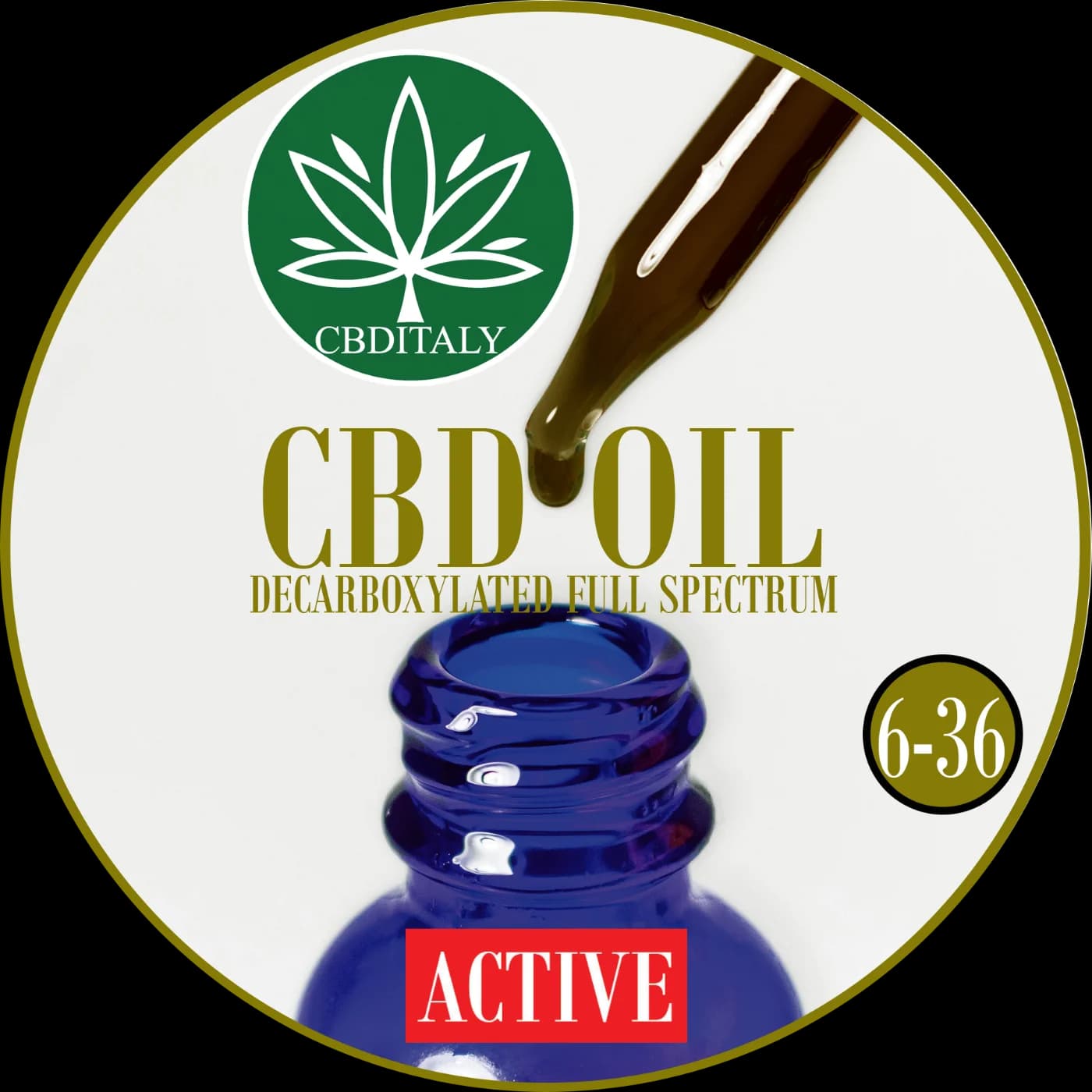 CBD Kanapių Aliejus 6% "ACTIVE" FULL SPECTRUM
