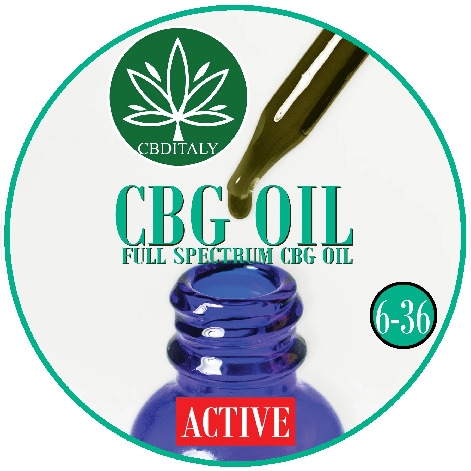CBDITALY CBG Cannabis aliejus 6-36% ACTIVE FULL SPECTRUM kanapių gerovės priedo apžvalga