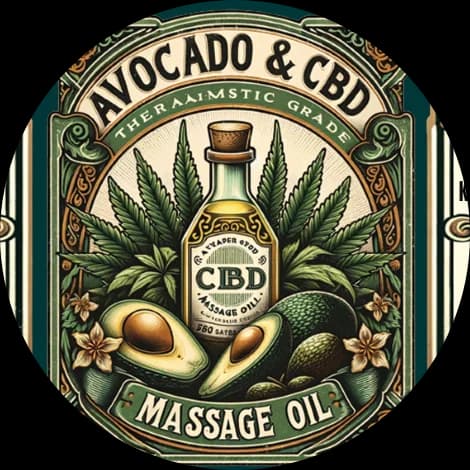 Avokadų masažo aliejus su CBD